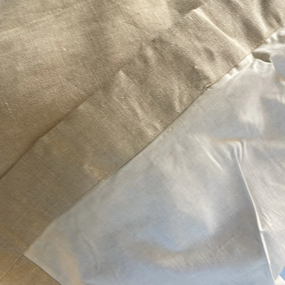 Restoration Hardware Belgian linen lined drapery panel. Sand. 50”wide 120” long